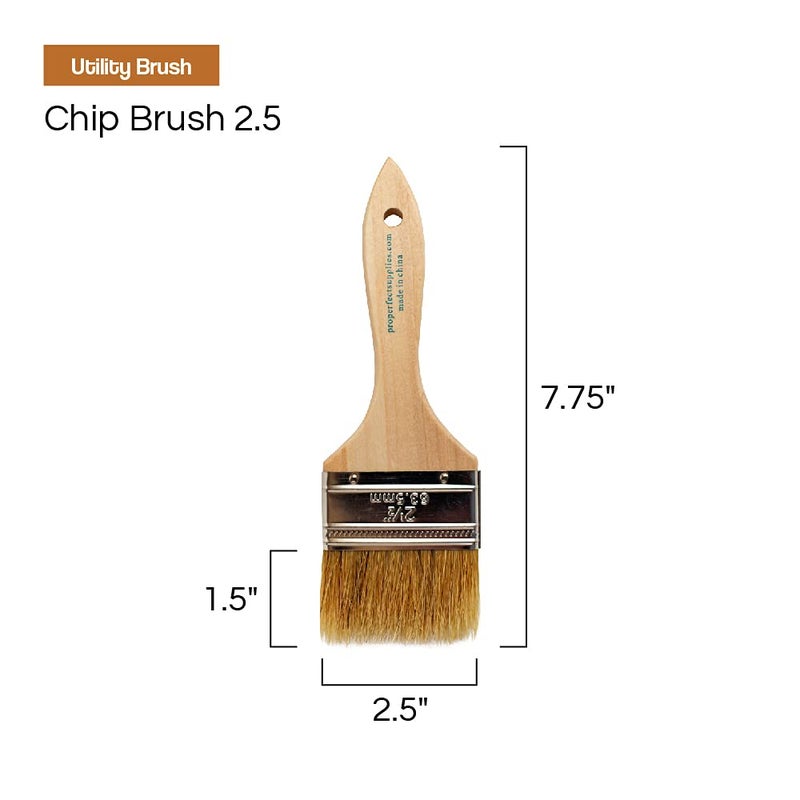 Vermeer Chip Paint Brushes - 24-Pack - 2.5"" Chip Brushes for Paints, Stains, Varnishes, Glues, & Gesso - Home Improvement - Interior & Exterior Use - Image 2